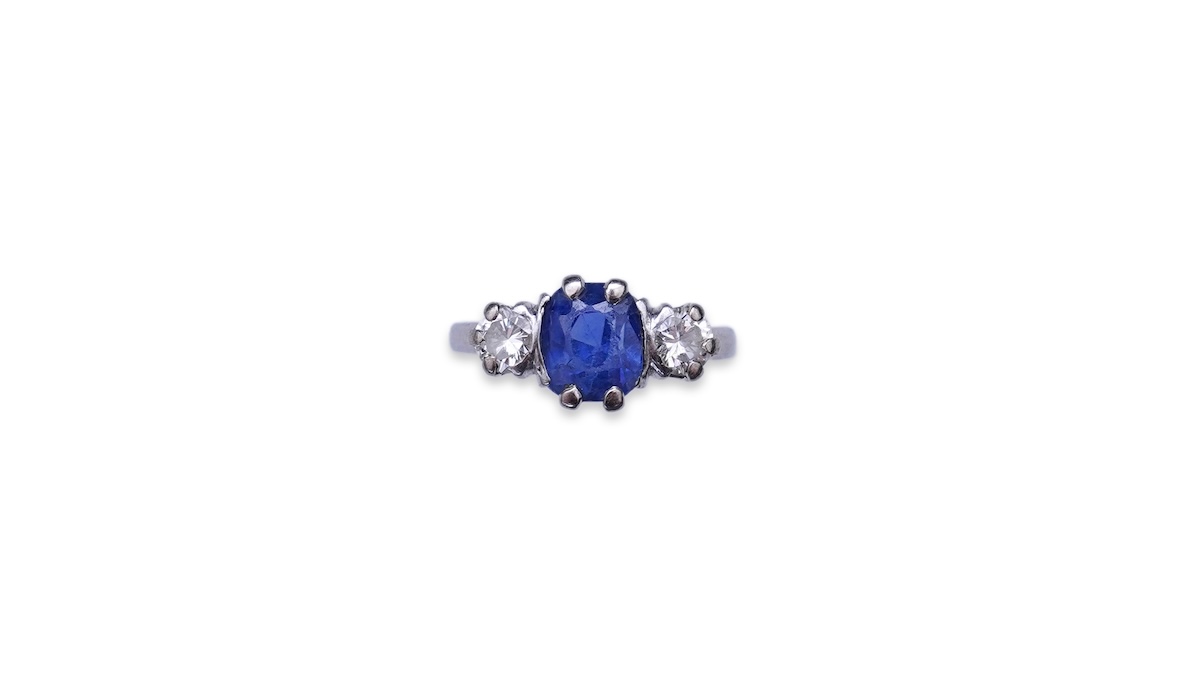 A sapphire and diamond ring